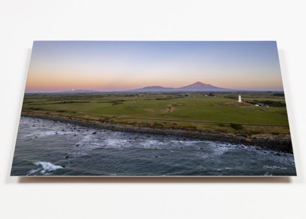 Mount Taranaki and Cape Rd Lighthouse photo